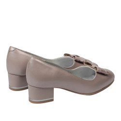 Chaussures élégantes femme 1270-1 cappuccino nacré