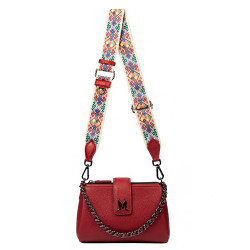 Sac à bandoulière femme 003g 02 biz rouge