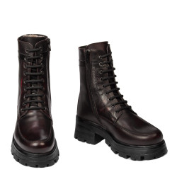Bottes femme 3386 bordeaux combiné