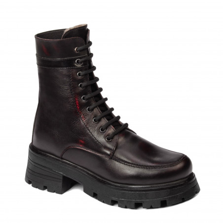 Bottes femme 3386 bordeaux combiné