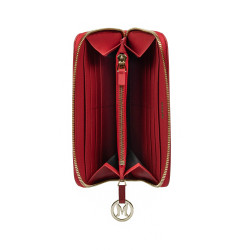 Portefeuille femme 200g rouge saffiano