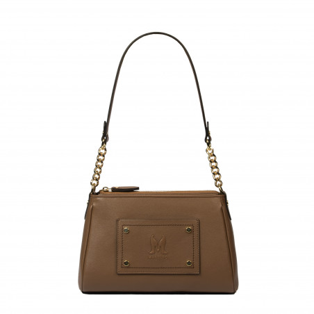 Sac à bandoulière femme 016g marron cognac