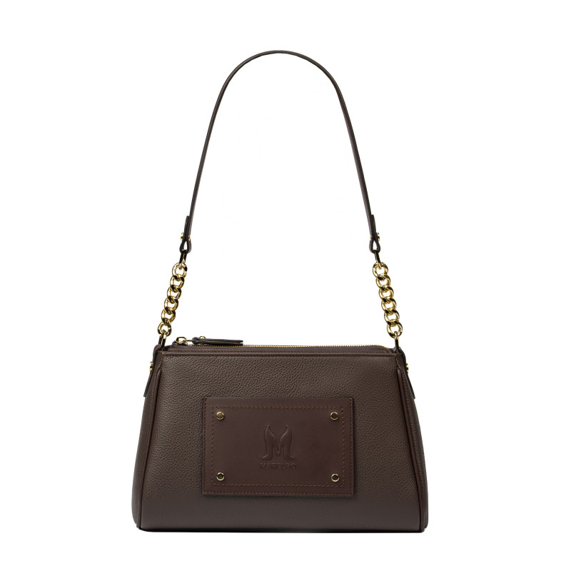 Sac à main femme bandoulière 016g marron combiné