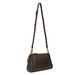 Sac à main femme bandoulière 016g marron combiné