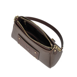 Sac à main femme bandoulière 016g marron combiné