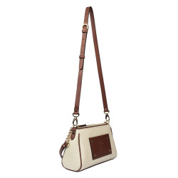 Sac à main femme 016g beige latte combiné