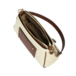 Sac à main femme 016g beige latte combiné