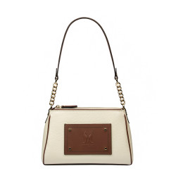 Sac à main femme 016g beige latte combiné
