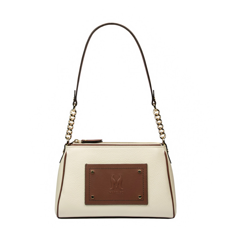 Sac à main femme 016g beige latte combiné