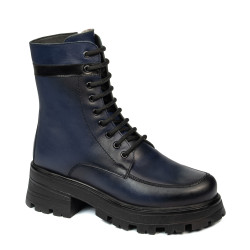 Bottes femme 3386 en indigo combiné