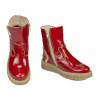 Bottes enfants petits 110c vernis rouge combiné