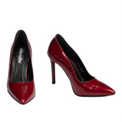 Chaussures élégantes femme 1299 vernis rouge