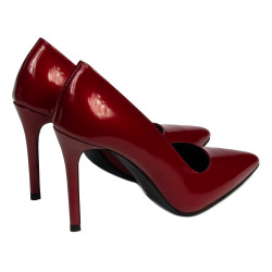 Chaussures élégantes femme 1299 vernis rouge