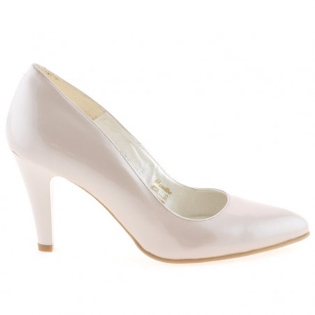 Chaussures élégantes femme 1234 vernis beige nacré