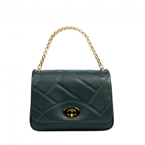 Sac à main femme porté épaule 005g vert forêt Sac à main femme porté épaule 005g vert forêt