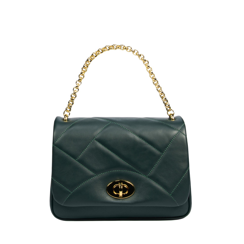 Sac à main femme porté épaule 005g vert forêt