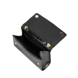 Sac à main femme épaule 009g croco verni noir