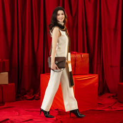 Sac à main femme épaule 015g 01 marron combiné lifestyle