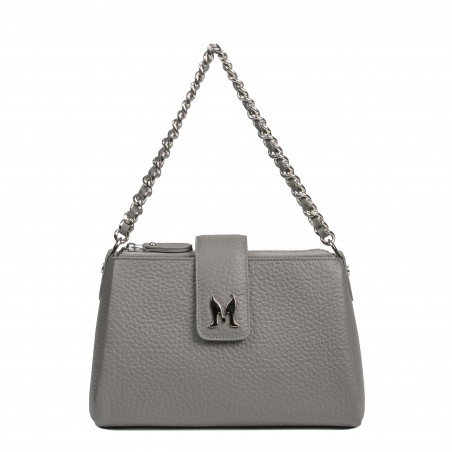 Sac à main femme bandoulière 003g 01 gris éléphant