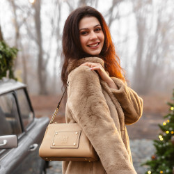 Sac à main femme bandoulière 016g nude
