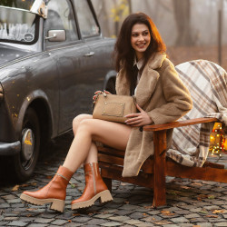 Sac à main femme bandoulière 016g nude