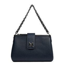 Sac à main femme bandoulière 003g 01 bleu éléphant