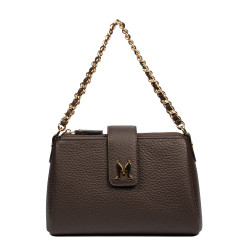 Sac à main femme à bandoulière 003g marron foncé