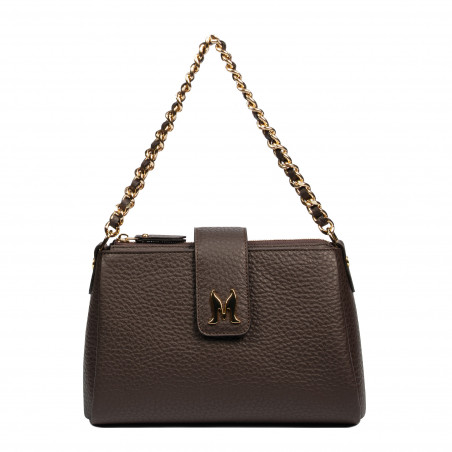 Sac à main femme à bandoulière 003g marron foncé
