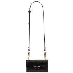 Sac à main femme épaule 020g croco noir