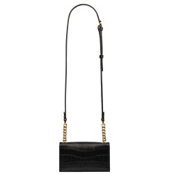 Sac à main femme épaule 020g croco noir