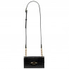 Sac à main femme bandoulière 020g croco laqué noir