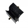 Sac à main femme bandoulière 020g croco laqué noir