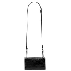 Sac à main femme bandoulière 020g 01 croco vernis noir