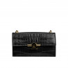 Sac à main femme épaule 020g croco noir