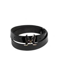 Ceinture femme 41m vernis noir