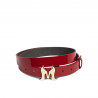 Ceinture femme 41m vernis rouge