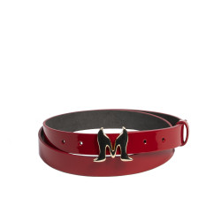 Ceinture femme 41m vernis rouge