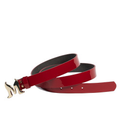Ceinture femme 41m vernis rouge