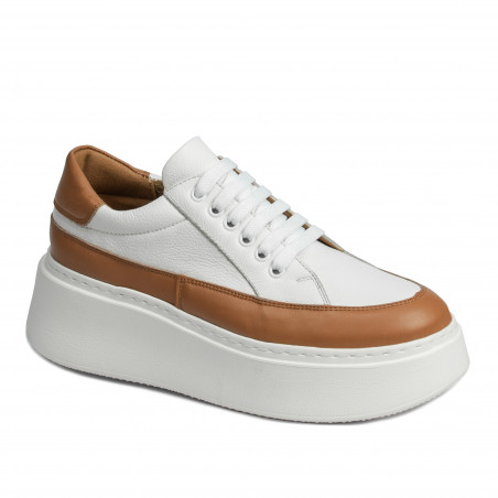 Baskets femme 6070 blanc combiné
