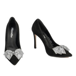 Chaussures élégantes femme 1334 noir antilope