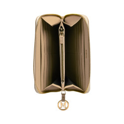 Portefeuille femme 200g beige saffiano