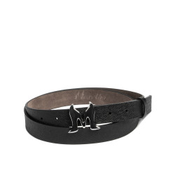Ceinture femme 41m noir saffiano
