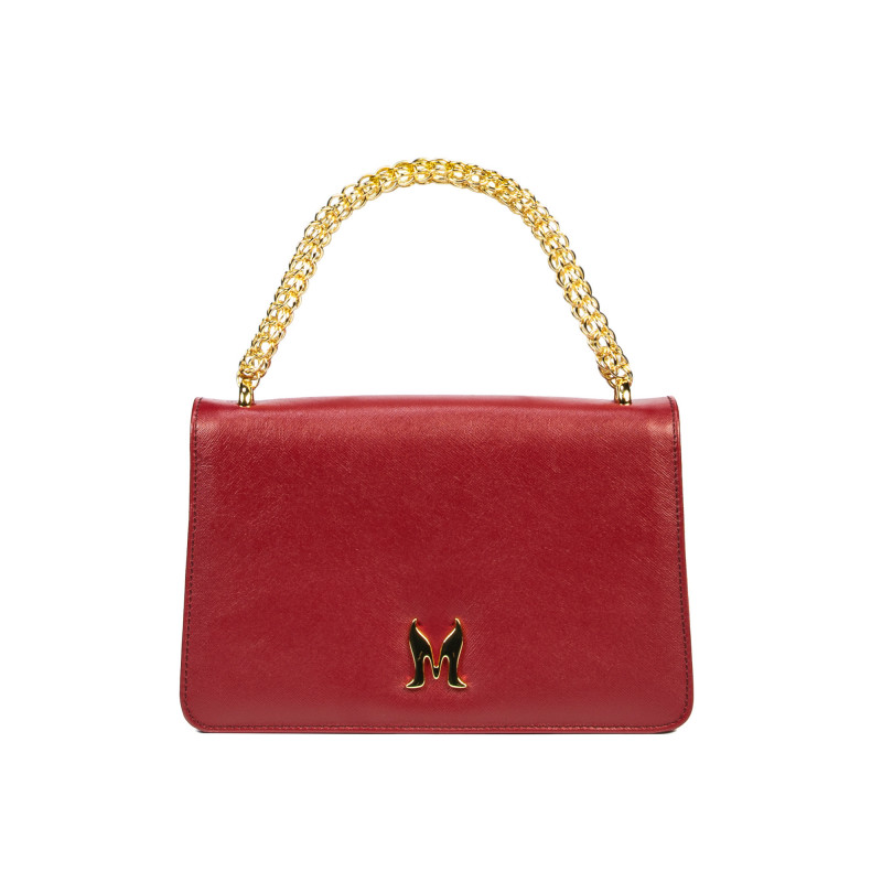 Sac à main femme 010g rouge saffiano