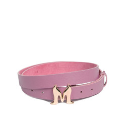 Ceinture femme 41m violet saffiano