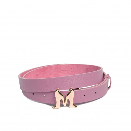 Ceinture femme 41m violet saffiano