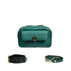 Sac à main pour femme à bandoulière 014g cuir vert clair