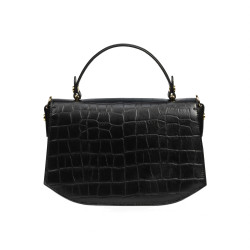 Sac à main femme 023g croco noir