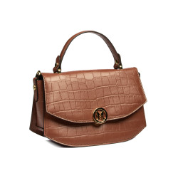 Sac à main femme 023g croco camel