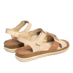 Sandales femme 5103 poudre combiné