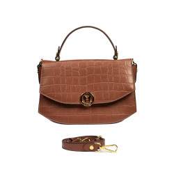 Sac à main femme 023g croco camel